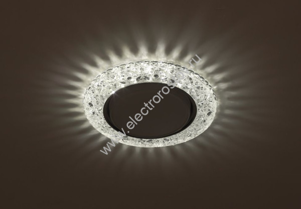 Светильник декор со светод. подсветкой GX53, прозрачный ЭРА